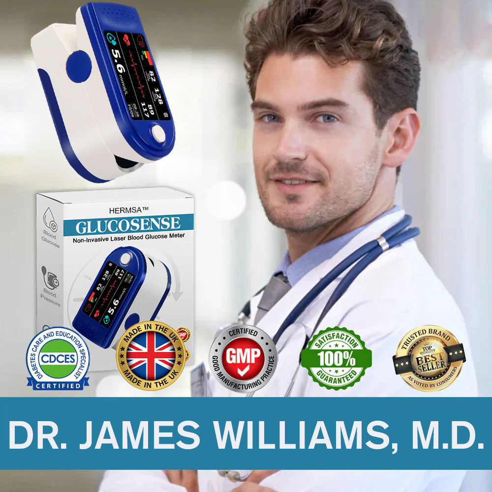 HERMSA™ Next-Generation Intelligent Multifunctional Non-Invasive Laser Blood Glucose Meter [99.9% Accuracy]