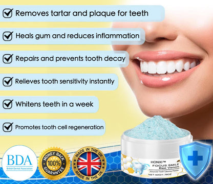 HONXI™ Focussmile Bee Venom Advanced Tooth Cleaning Powder🦷 (BDA Recommended)