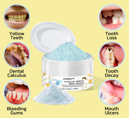 HONXI™ Focussmile Bee Venom Advanced Tooth Cleaning Powder🦷 (BDA Recommended)