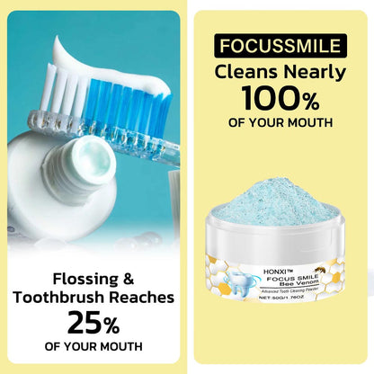HONXI™ Focussmile Bee Venom Advanced Tooth Cleaning Powder🦷 (BDA Recommended)