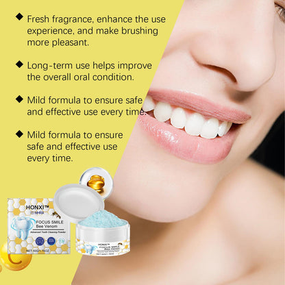 HONXI™ Focussmile Bee Venom Advanced Tooth Cleaning Powder🦷 (BDA Recommended)