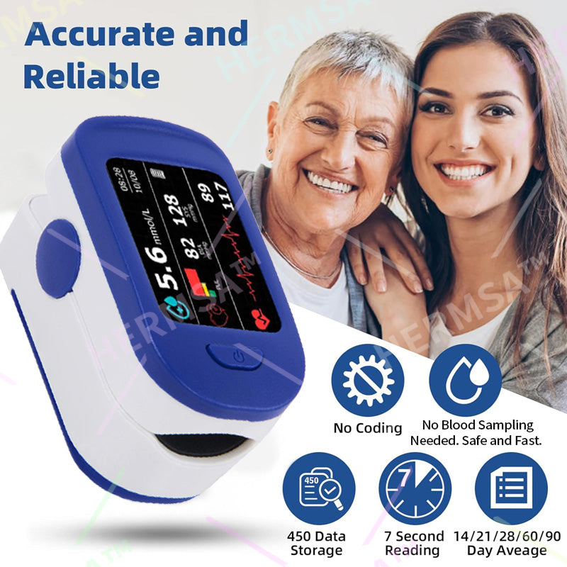 【OFFICIAL STORE】HERMSA High-Precision Multi-Purpose Non-Invasive Medical Device(For Blood Glucose, Blood Oxygen, and Blood Pressure Monitoring)[99.9% Accuracy]