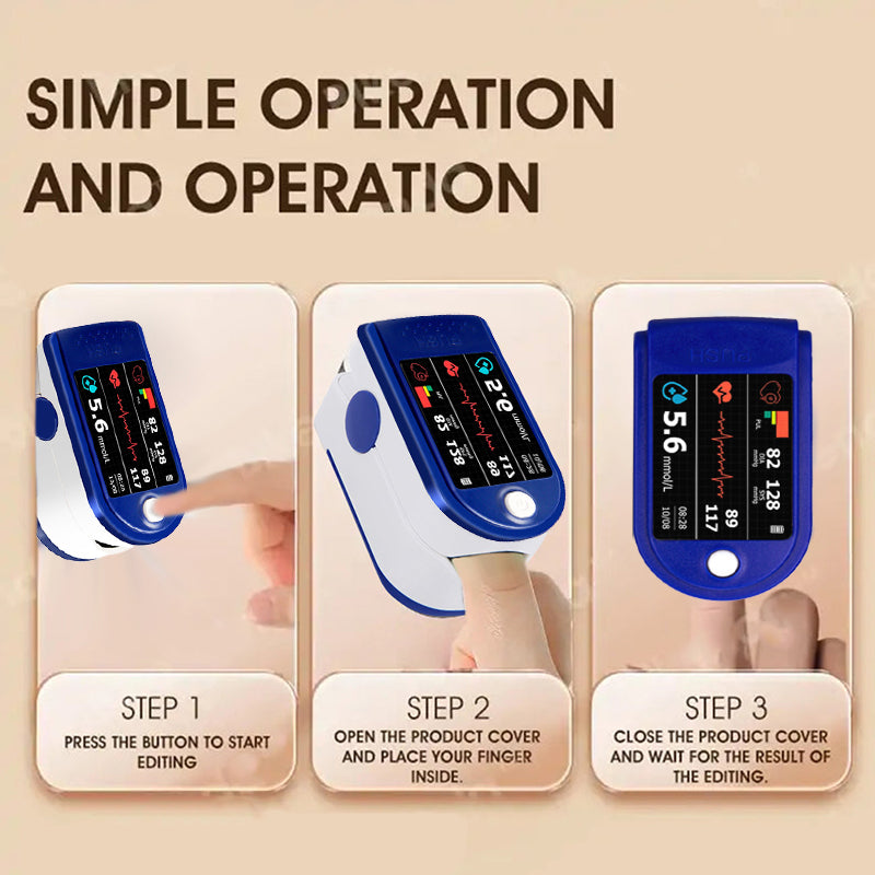 HERMSA™ Next-Generation Intelligent Multifunctional Non-Invasive Laser Blood Glucose Meter [99.9% Accuracy]