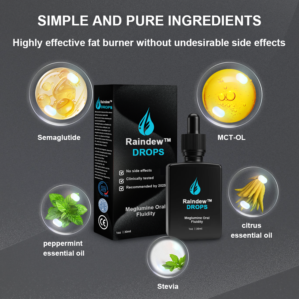 Raindew™ 𝐌𝐞𝐠𝐥𝐮𝐭𝐢𝐝𝐞 Oral Liquid (Food-Grade Fat Burning Product, Developed by University College London, Strongly Recommended by RSM)