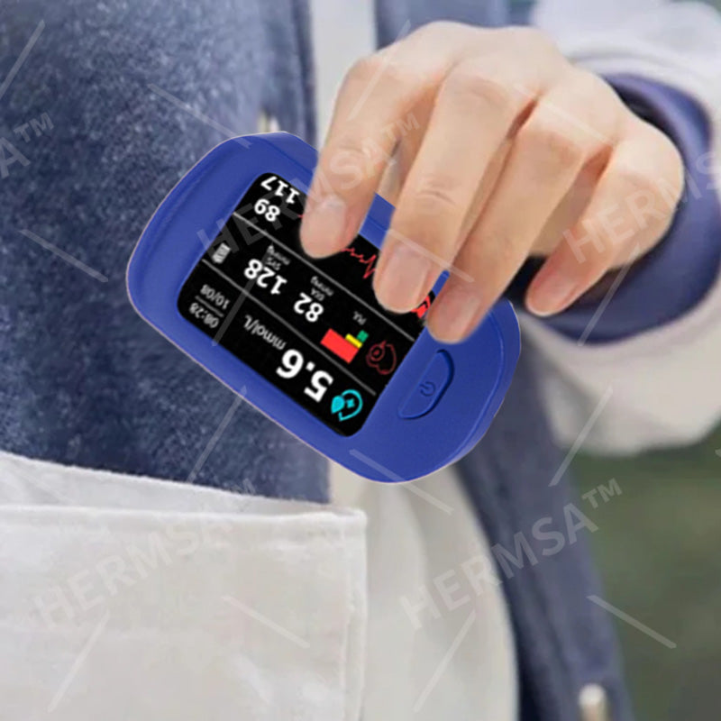 【OFFICIAL STORE】HERMSA High-Precision Multi-Purpose Non-Invasive Medical Device(For Blood Glucose, Blood Oxygen, and Blood Pressure Monitoring)[99.9% Accuracy]