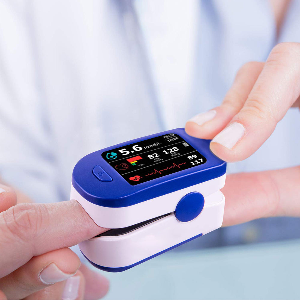 【OFFICIAL STORE】HERMSA High-Precision Multi-Purpose Non-Invasive Medical Device(For Blood Glucose, Blood Oxygen, and Blood Pressure Monitoring)[99.9% Accuracy]