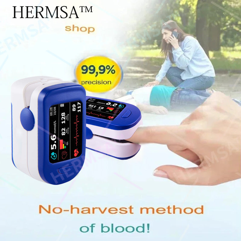 【OFFICIAL STORE】HERMSA High-Precision Multi-Purpose Non-Invasive Medical Device(For Blood Glucose, Blood Oxygen, and Blood Pressure Monitoring)[99.9% Accuracy]