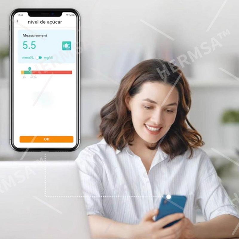 【OFFICIAL STORE】HERMSA High-Precision Multi-Purpose Non-Invasive Medical Device(For Blood Glucose, Blood Oxygen, and Blood Pressure Monitoring)[99.9% Accuracy]