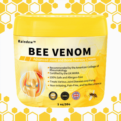 Official Brand: Raindew™ Bee Venom Advanced Joint and Bone Healing Cream  (New Zealand Bee Extract - specializing in orthopedic conditions)💍