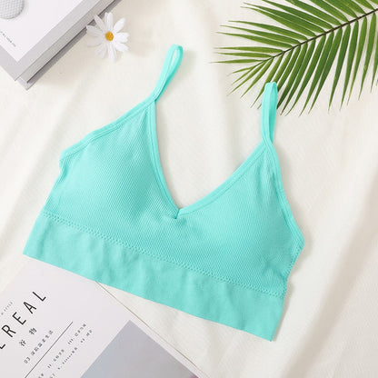 Kvinnor Sexig Crop Tops Tube Top Female Street wear Ärmlös Camis Seamless Sporter Underkläder Tee Bra Crop Top Bandeau Top Tank